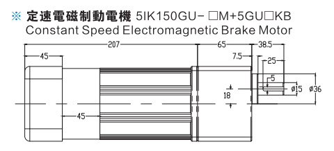 150W中間齒輪箱尺